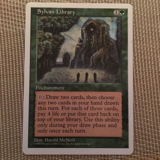 《森の知恵/Sylvan Library》[5ED]緑レア