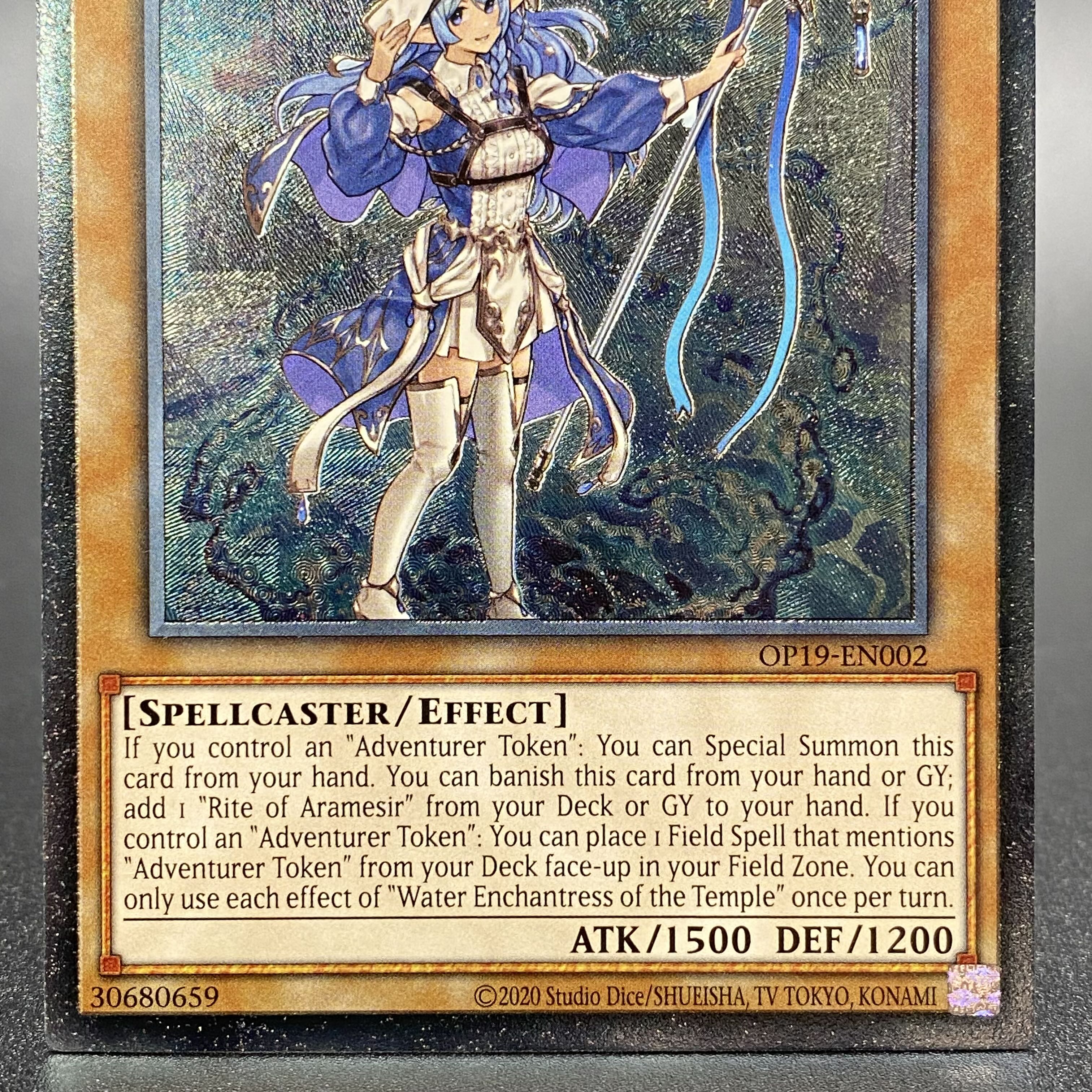 WATER ENCHANTRESS OF THE TEMPLE /Water Master of the Holy Temple OP19-EN002 Ultimate Rare Relief