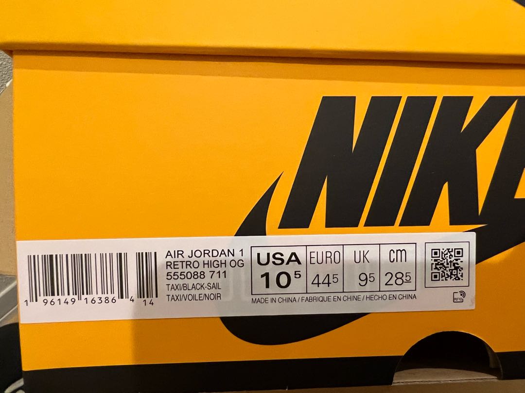 Nike Air Jordan 1 High OG "Taxi" Nike 28.5cm