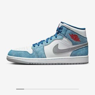 Nike Air Jordan 1 Mid "White/University Blue/Grey" 26.5 26.5cm