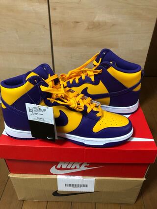 ナイキ ダンク ハイ レトロ "レイカーズ" 28.5cm