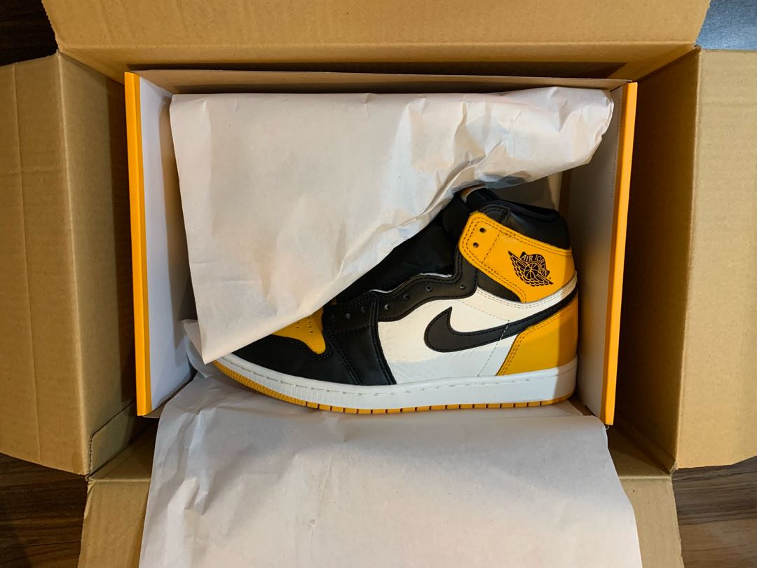 ナイキ エアジョーダン1 レトロ ハイ Og "イエロー トゥ" ブラック/タクシーホワイト 555088-711 jordan1 JORDAN OG TAXI 26.5cm
