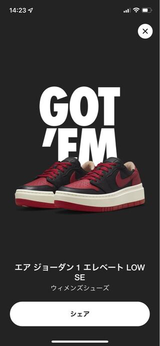 NIKE WMNS AIR JORDAN 1 エレベートLOW SE Bred ナイキ　エレベートローエスイーブレッド 24.5cm