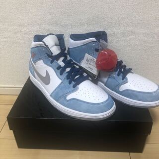 Nike Air Jordan 1 Mid "White/University Blue/Grey" 29cm