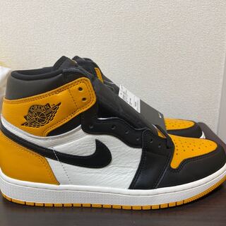 ナイキ エアジョーダン1 レトロ ハイ Og "イエロー トゥ" ブラック/タクシーホワイト 555088-711 27.5cm