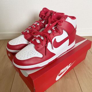 Nike Dunk High Championship White and Red  29cm