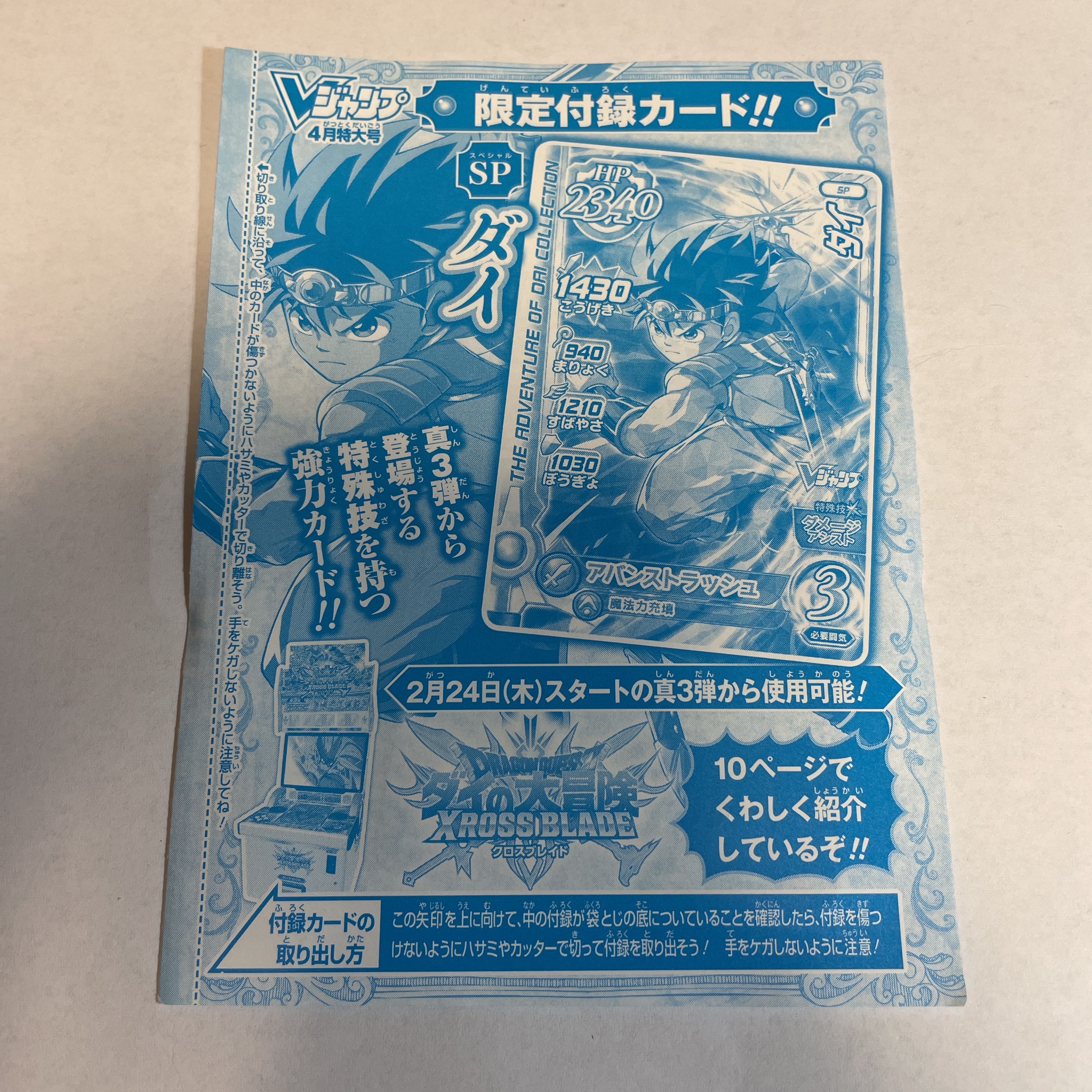 Die 1 piece Cross Bulette de VJump April issue Appendix Promo