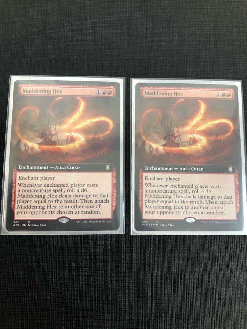 Set of 2 Maddening Hex Rare 301/62