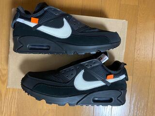 【中古】【26.0】OFF-WHITE × NIKE AIR MAX 90 BLACK/CORN 26cm