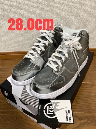 CLOT × Nike Dunk High "Silver/Flux" 28cm