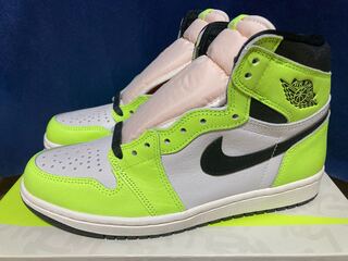 ナイキエアジョーダン 1 レトロ ハイ Og "ボルト" ボルト/セイルブラック 555088-702 27cm