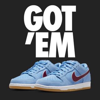 ナイキ SB ダンク ロー プロ "フィリーズ/バラーブルー アンド チームマルーン" 27.5cm