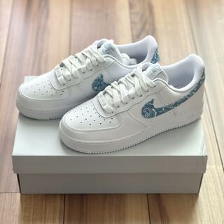Nike WMNS Air Force 1 エアフォース1 ウィメンズ ブルー ペイズリー 25cm