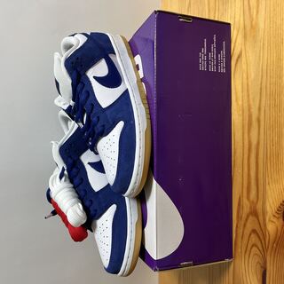 ナイキ SB ダンク ロー "ロサンゼルス ドジャース" ディープ ロイヤル ブルー/ホワイトスポーツ レッドガム ライト ブラウン DO9395-400 28cm