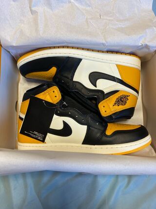 Nike Air Jordan 1 Retro High Og "Yellow Toe" Black/Taxi HoWight 555088-711 28.5cm
