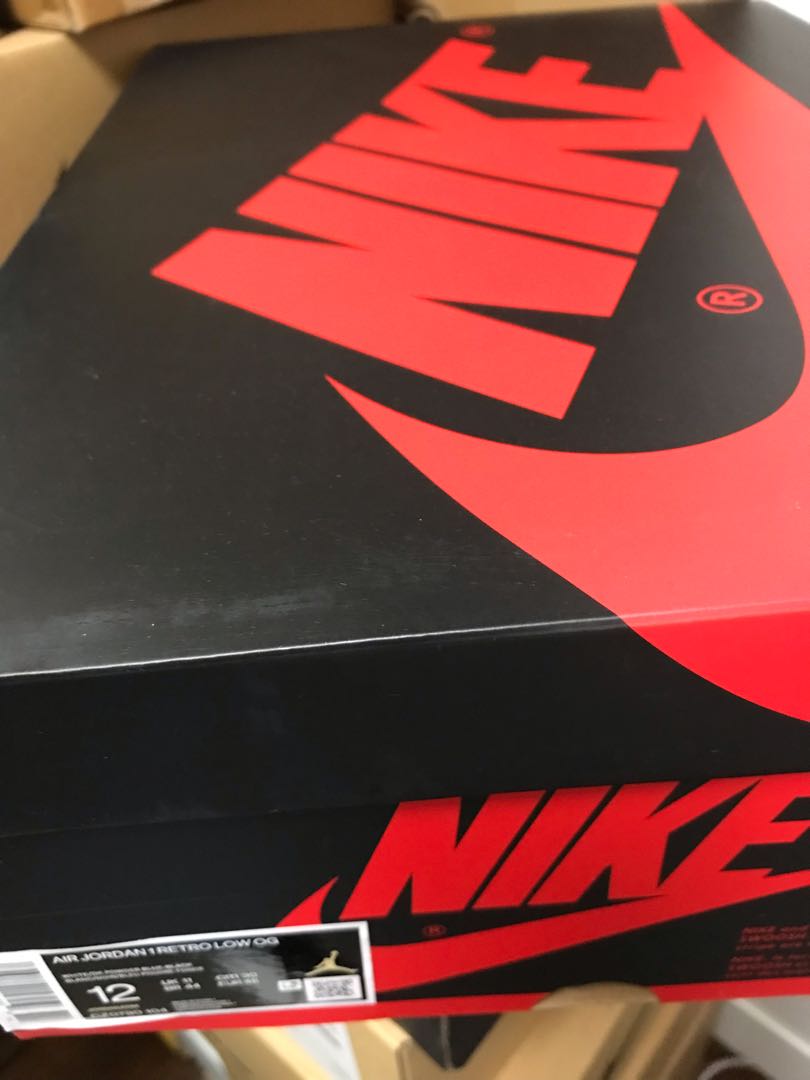 Nike Air Jordan 1 Low OG "Black and Dark Powder  30cm