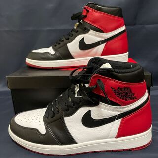 ほぼ新品Nike Air Jordan 1 Retro High OG "Black Toe"(2016) つま黒 27.5cm