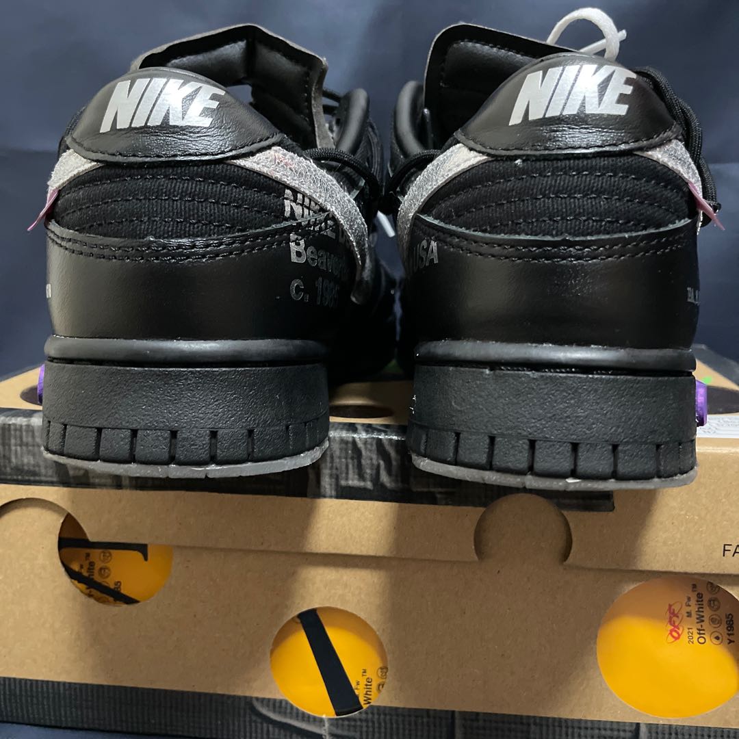 OFF-WHITE x NIKE DUNK LOW 1 OF 50 "BLACK 50" 27cm