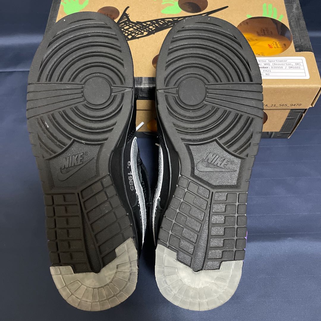 OFF-WHITE x NIKE DUNK LOW 1 OF 50 "BLACK 50" 27cm