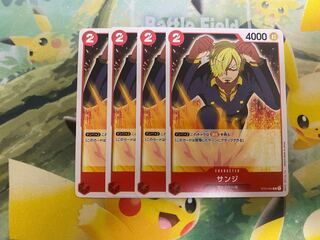 One Piece Card Game Sanji 4-card set Strawfish gang ST01