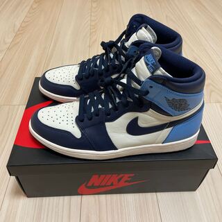 NIKE AIR JORDAN 1 RETRO HIGH OG OBSIDIAN / UNIVERSITY BLUE Nike Air Jordan 1 Retro High OG Obsidian / University Snubbull 28.5cm