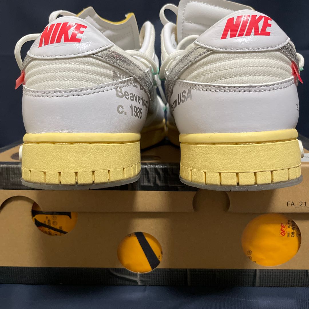 OFF-WHITE x NIKE DUNK LOW 1 OF 50 "WHITE 1" 27cm