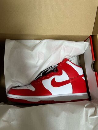 Nike Dunk High "Championship White and Red" 26.5cm
