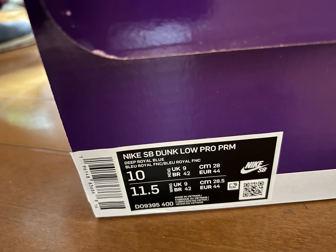 Nike SB Dunk Low "Los Angeles Dodgers/Deep Royal Blue" 28 28cm