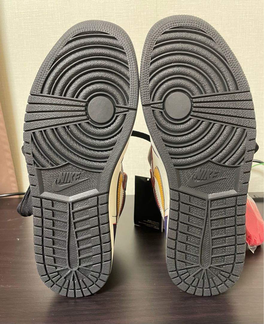 Nike SB Air Jordan 1 Retro High Og Defiant "La To Chicago" Court Purple/Sail University Gold Black CD6578-507 28cm