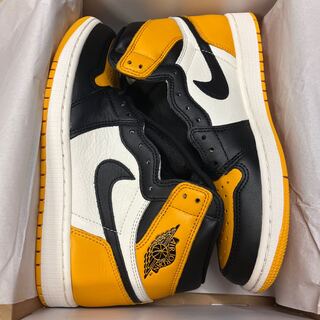 【27.0cm】ナイキ エアジョーダン1 レトロ ハイ Og "イエロー トゥ" ブラック/タクシーホワイト 555088-711 27cm