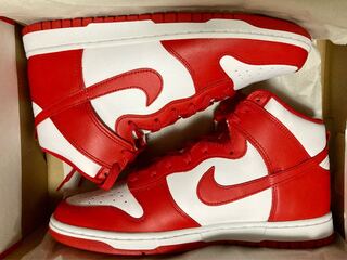 28.5cm ナイキ ダンク ハイ "チャンピオンシップ ホワイト アンド レッド" 28.5cm