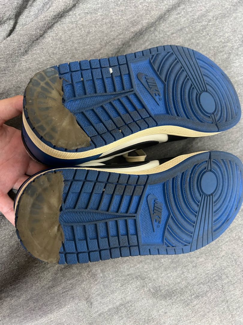 フラグメント デザイン × トラヴィス・スコット × ナイキ エアジョーダン 1 ロー Og セイル/ミリタリー ブルーブラックモスリン DM7866-140 26.5cm