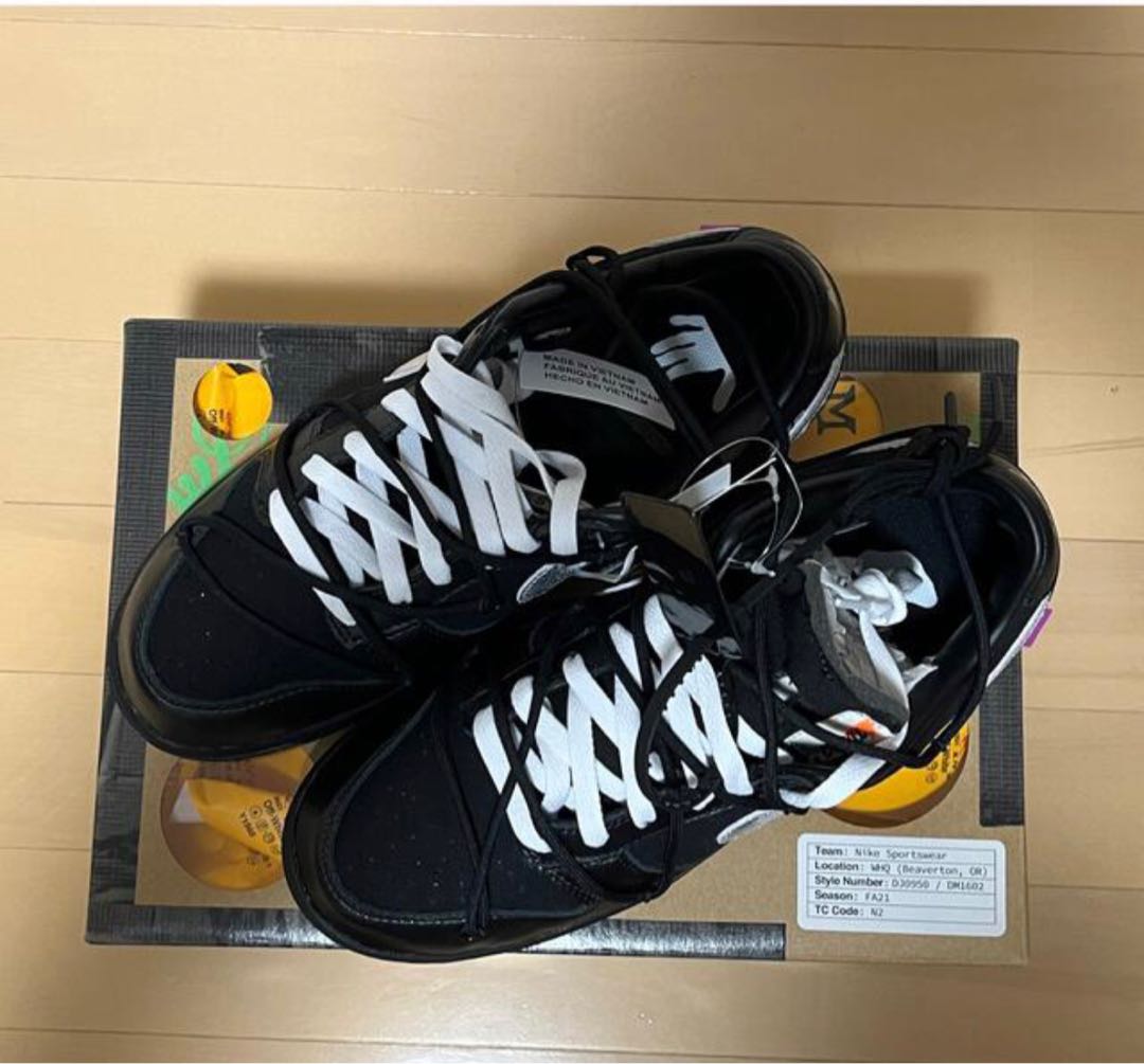 Off Ho Wight x Nike Dunk Low 1 OF 50 "Black 50" 27cm