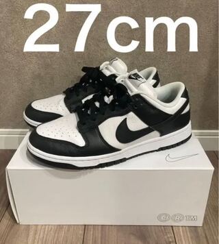 ナイキ ダンク ロー レトロ "ホワイト/ブラック" パンダ　バイユー 27cm