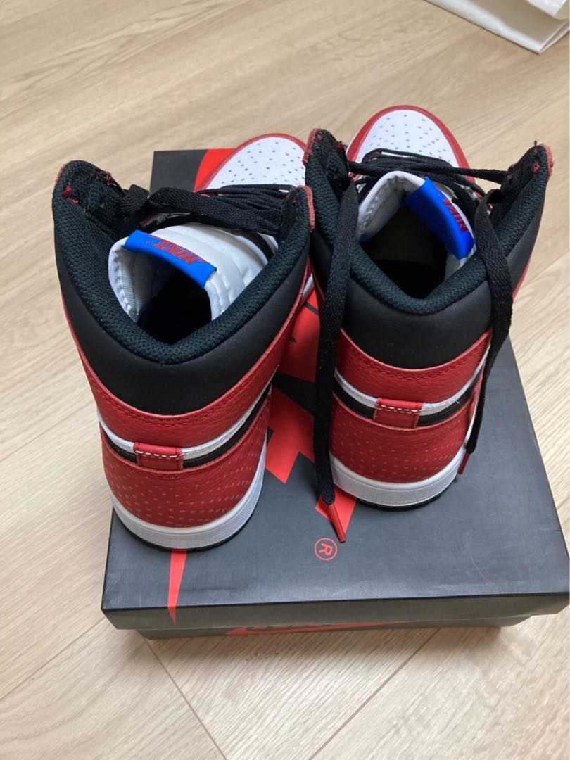 Spiderman x Nike Air Jordan 1 Origin Story "Jim Red/Ho Wight Photo Snubbull Black" 28.5cm