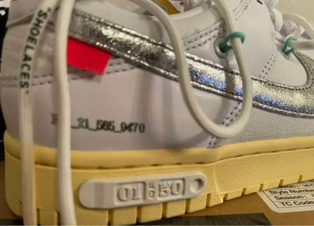 Off Ho Wight Nike Dunk Low 1 OF 50 "Ho Wight 1" 28cm