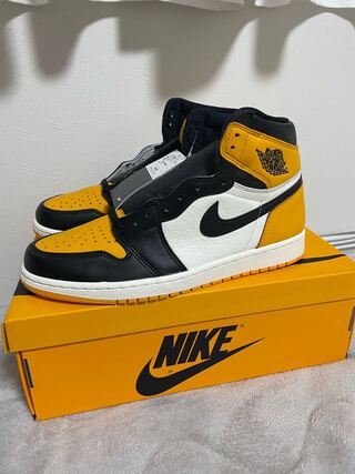 ナイキ エアジョーダン1 レトロ ハイ Og "イエロー トゥ" ブラック/タクシーホワイト 555088-711 28.5cm