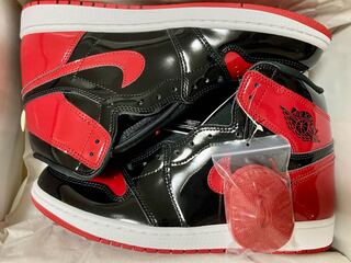 28.5cm Nike Air Jordan 1 Retro High Og "Bread Patent" Black/HoWight Varsity Red 555088-063 28.5cm