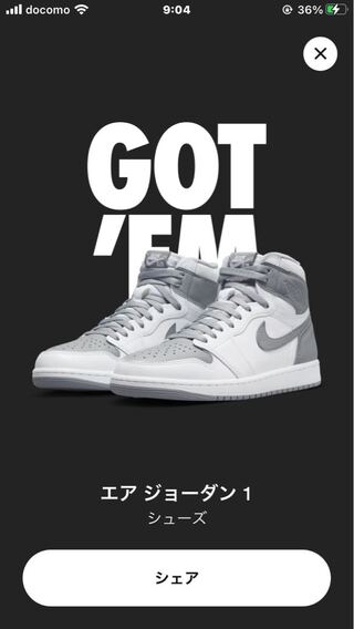 ナイキ エアジョーダン1 ハイ OG "ステルス" 30cm