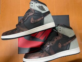ナイキ エアジョーダン 1 レトロ ハイ Og "ラスト シャドウ" ブラック/ライト アーミーセイルフレッシュ ミント 555088-033 rust shadow 27.5cm