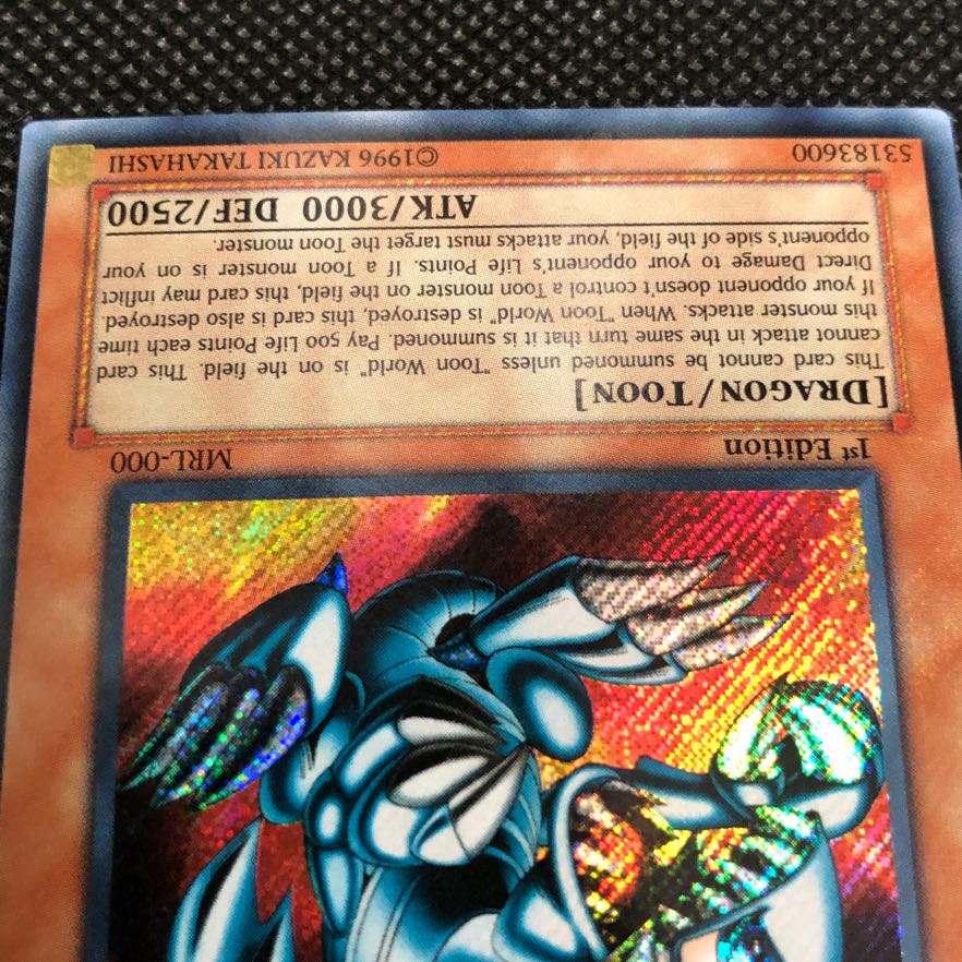 Blue-Eyes Toon Dragon Secret Rare 1st Old Asia [37-0829-02M].