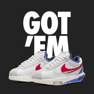 sacai × Nike Zoom Cortez "White and University Red" 26.5cm コルテッツ 26.5cm