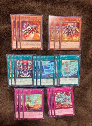 Yu-Gi-Oh R-ACE Rescue Ace Deck Parts, set of 3