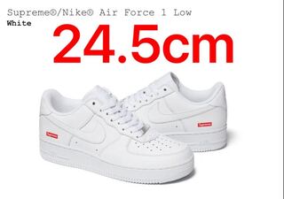 Supreme × Nike Air Force 1 Low "White" 24.5cm