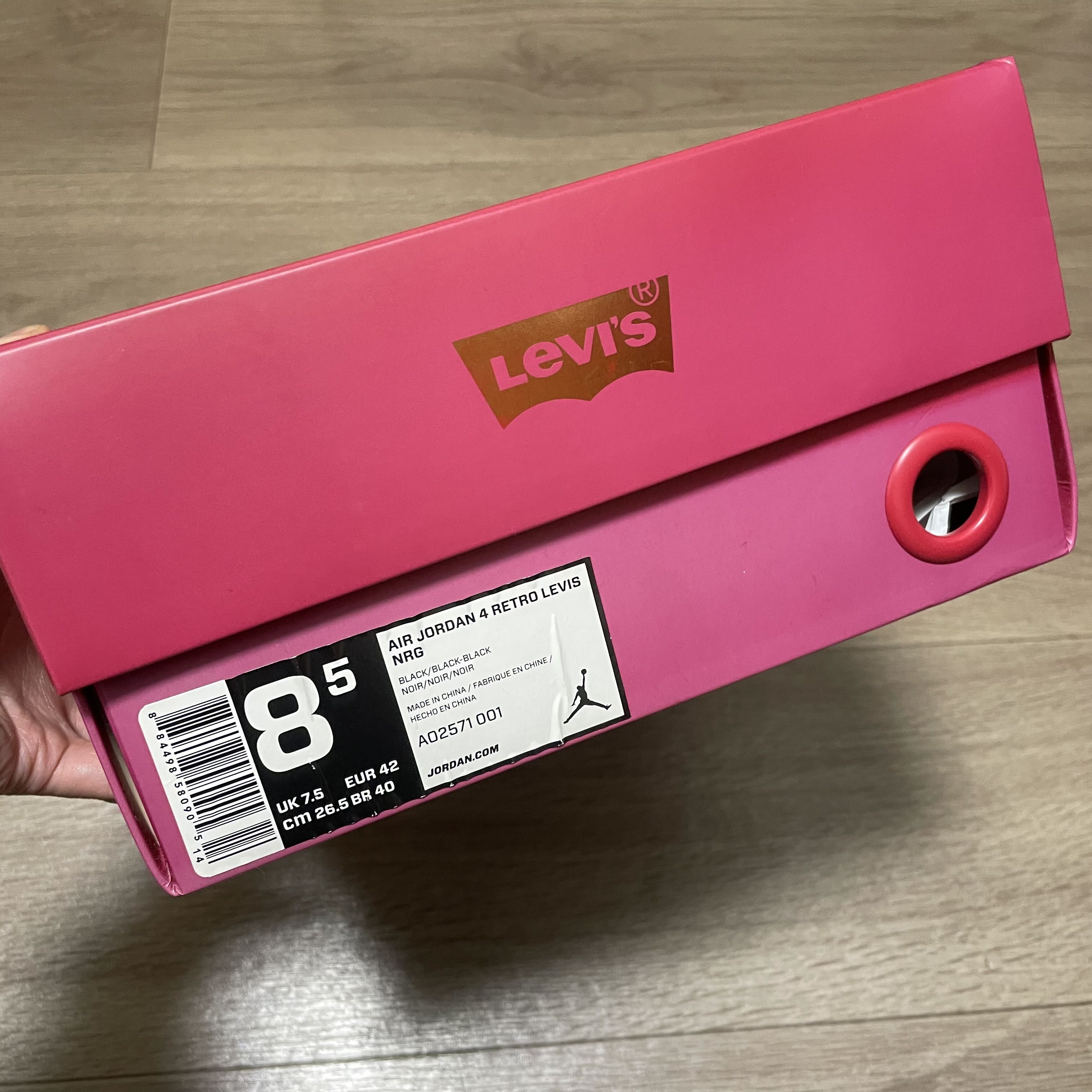 NIKE x LEVI'S AIR JORDAN 4 "BLACK DENIM" (tag: LEVIS) 26.5cm