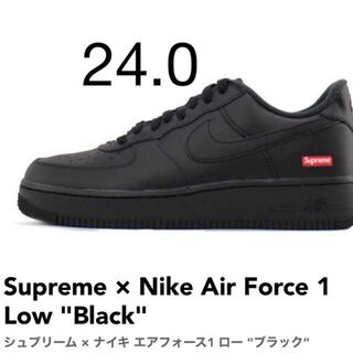 Supreme × Nike Air Force 1 Low "Black" 24cm