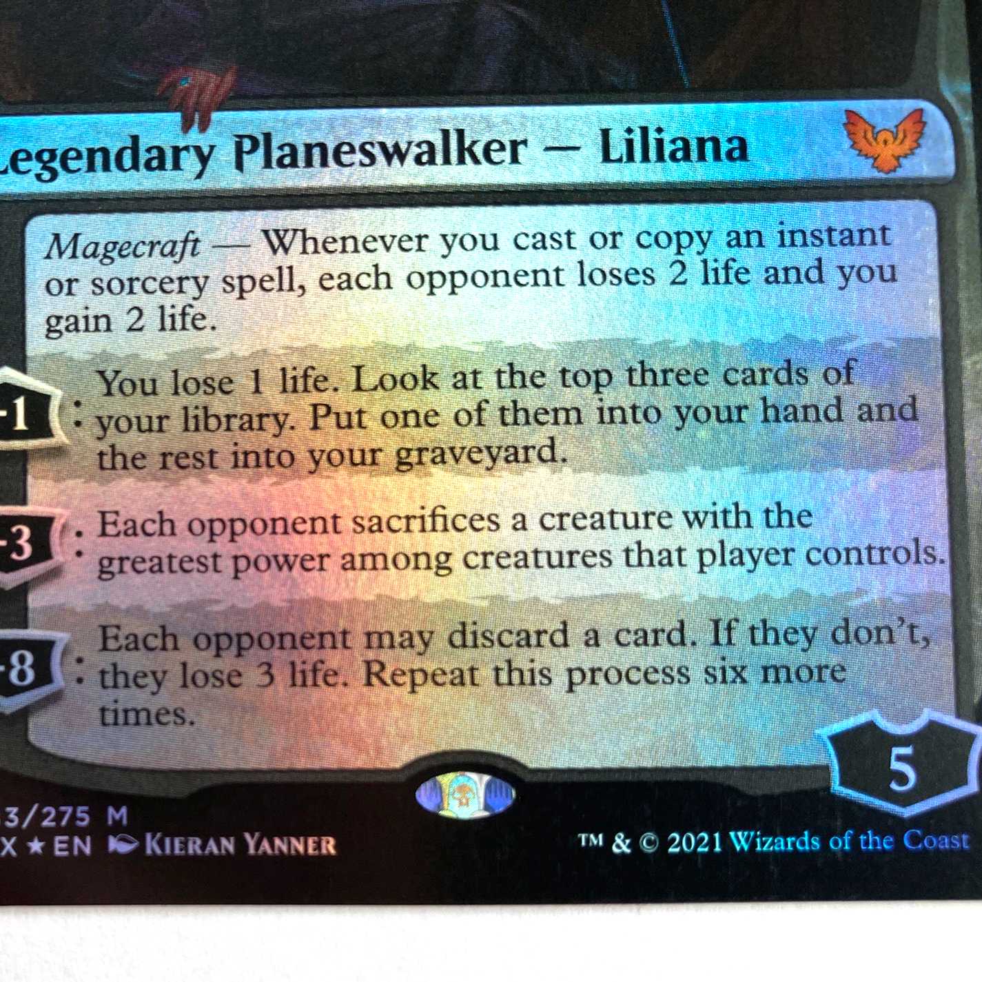 Professor Onyx Myth Rare 83/275 Strixhaven: Institute of Magic English Foil Hologram Center Black Mana