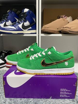ナイキ SB ダンク ロー プロ "セント パトリック" ラッキー グリーン/メタリック ゴールドラッキー グリーン BQ6817-303 27cm