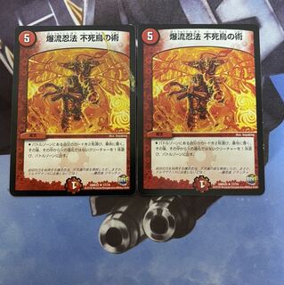 爆流忍法　不死鳥の術　2枚セット　インク付き