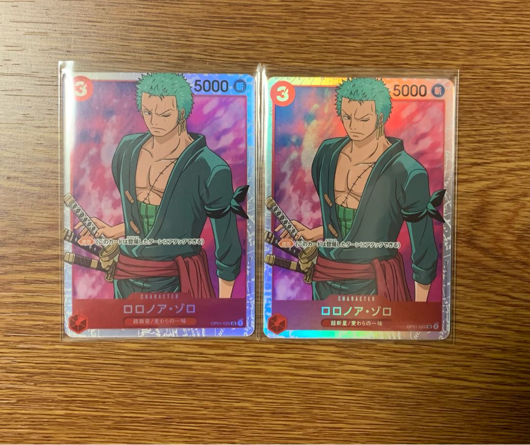 One Piece Card Game Roronoa Zoro sr 2 cards set